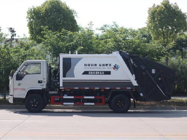 國六江鈴順達藍牌4方壓縮式垃圾車