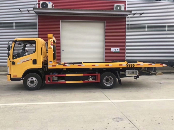 國六解放J6F藍牌清障車一拖二